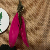 #801 Feather & Leaf earrings