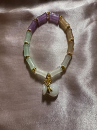 Jade Chakra Healing Meditation Healing Spiritual Barrel bracelet