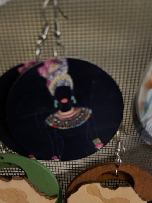 Aunt Jemima earrings (Wood)