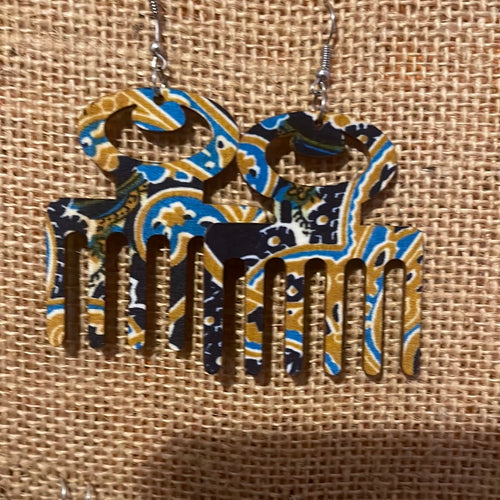 ankh fabric earrings