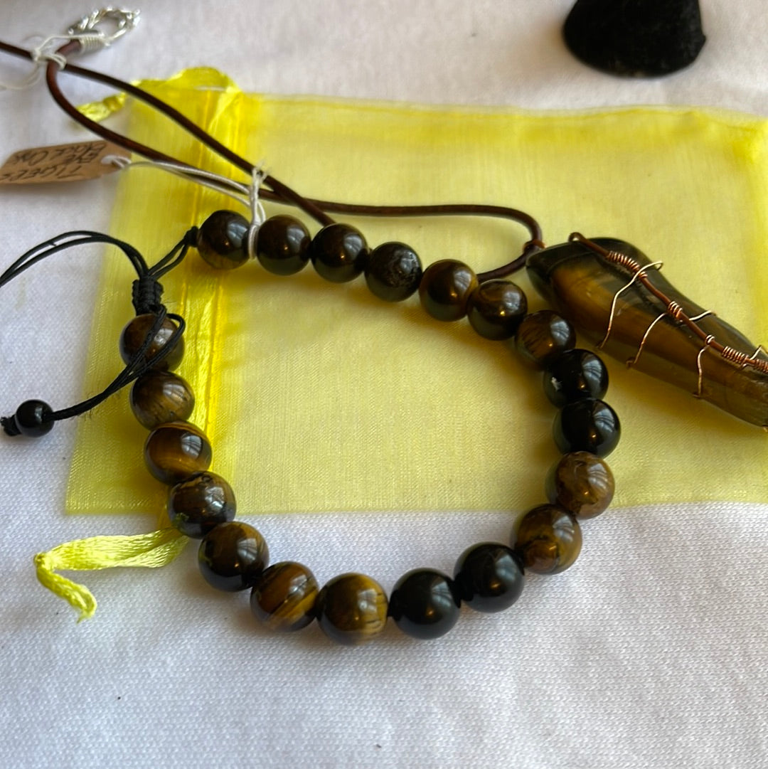 Tiger's Eye Meditation Healing Protection Spiritual bracelet (8mm)