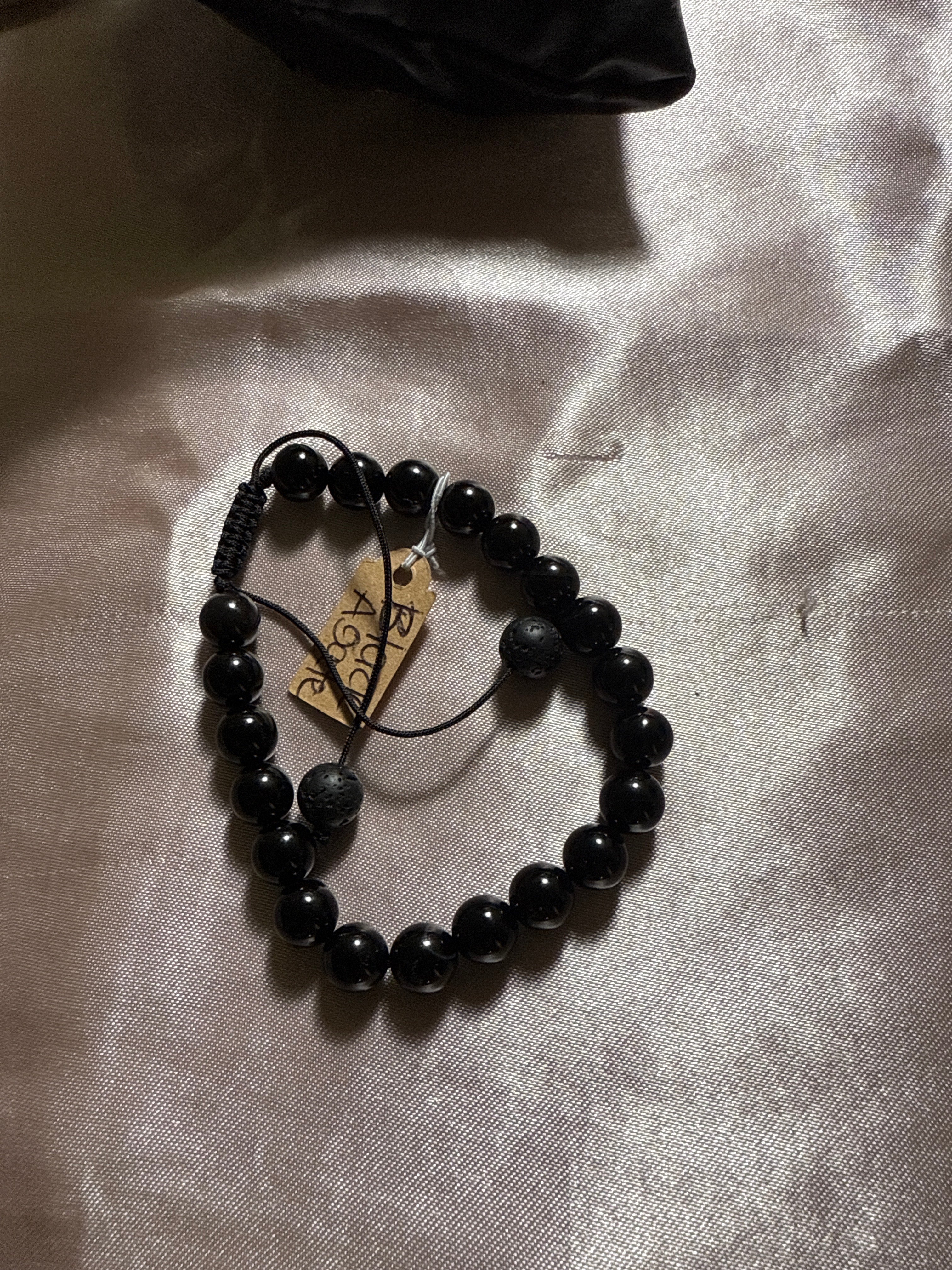 Black Agate Meditation Healing Protection Spiritual bracelet