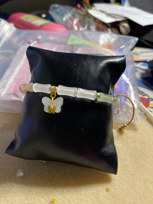 Jade Chakra Healing Meditation Healing Spiritual Barrel bracelet