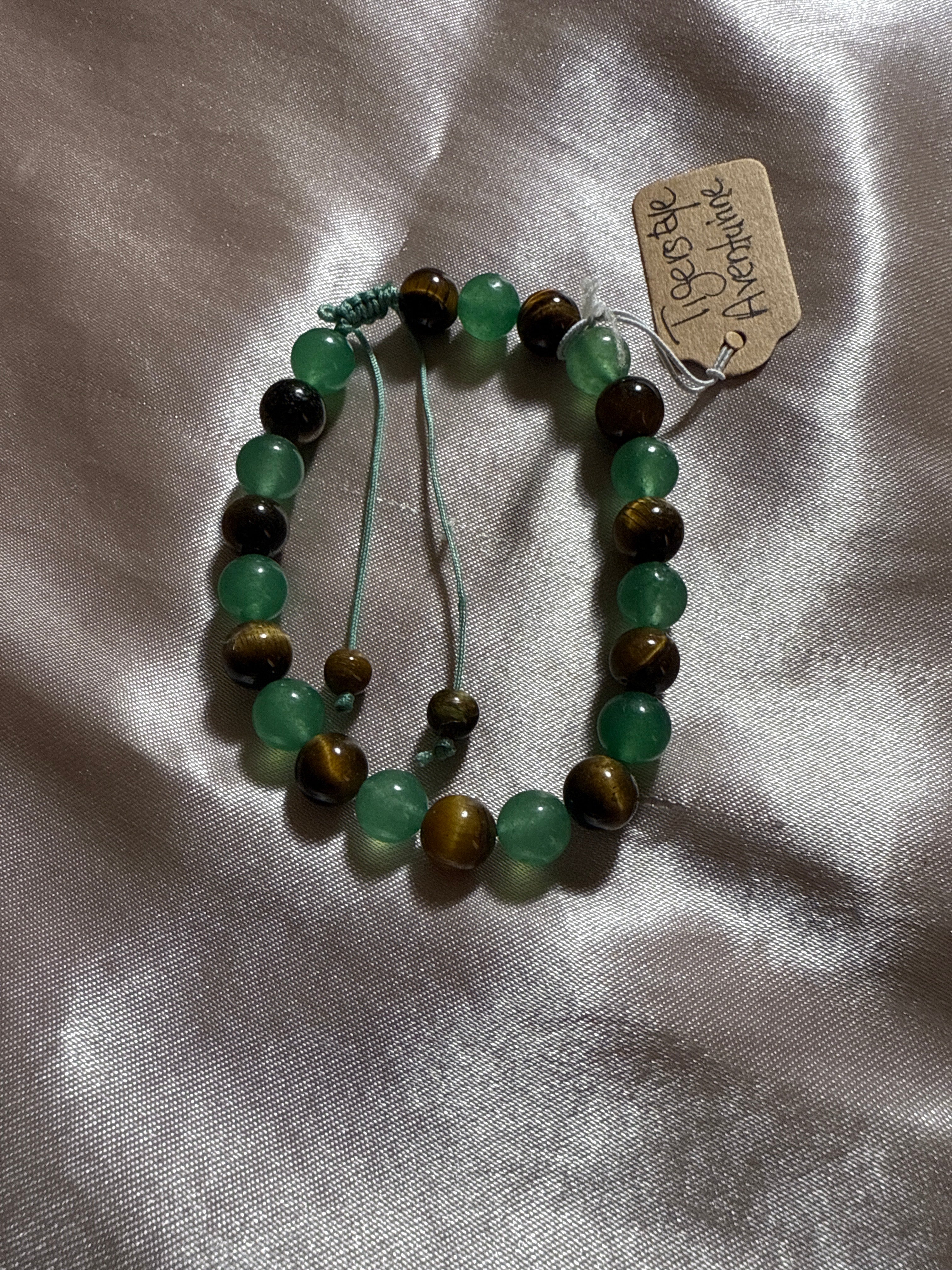 Tiger's Eye Aventurine crystal bracelet
