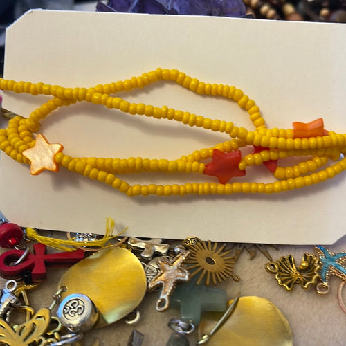 Waist Beads - Yellow Stars style #6