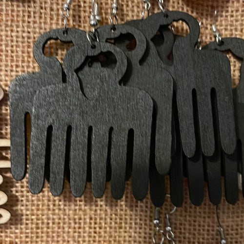 Adinkra map Pick earrings (Wood)