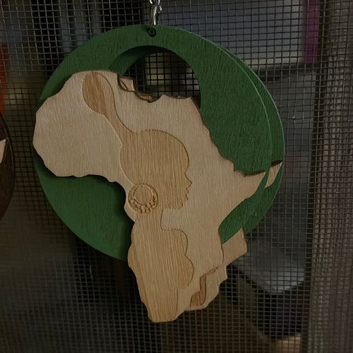 Nubian Queen earrings (Wood)