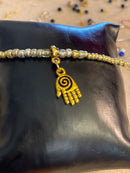 Ankle Bracelet #912 Gold w/Hamsa hand