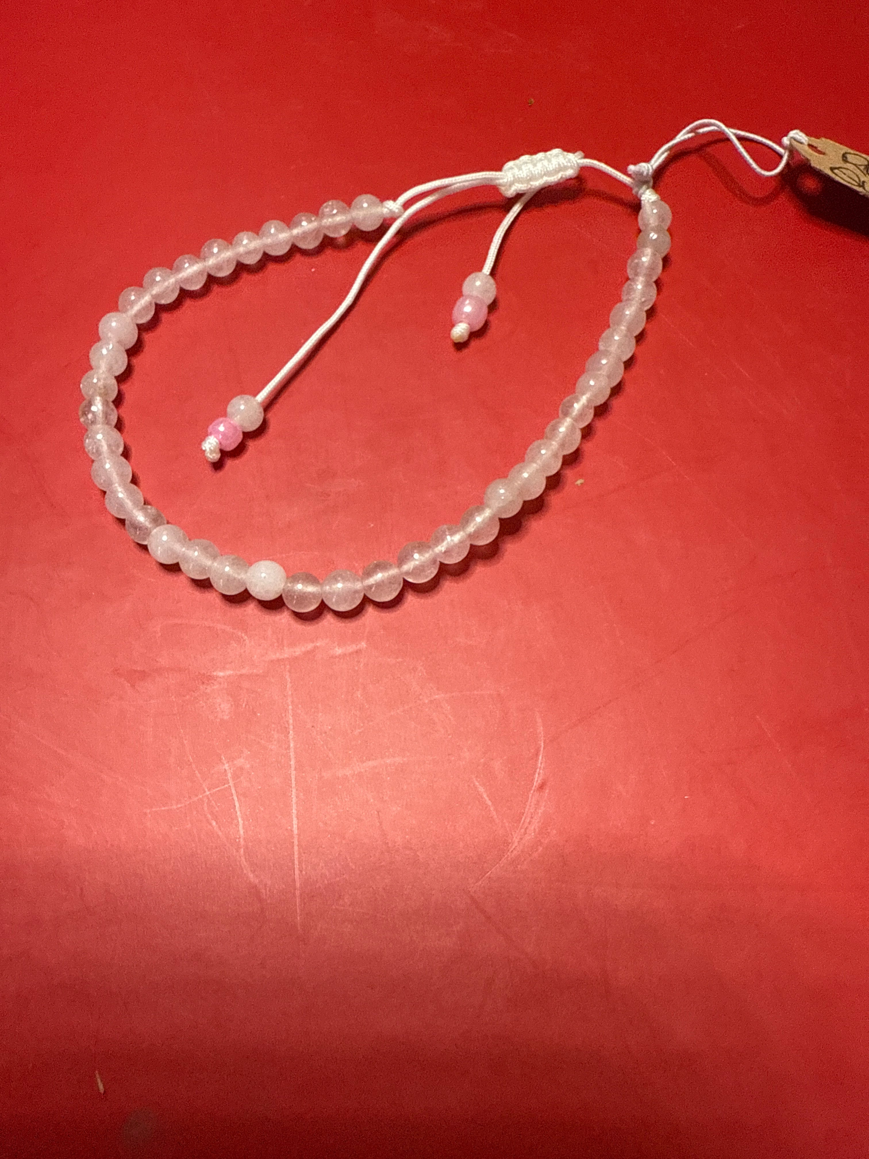 Rose Quartz Gemstone bracelet 4mm