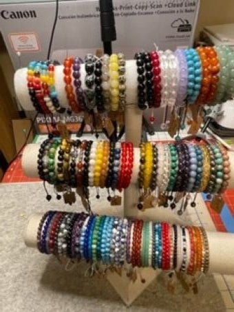 Jade - Azure Blue Meditation Healing Protection Spiritual bracelet (6mm)