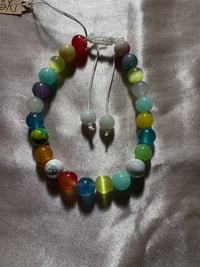 Multi color Agate crystal bracelet (8mm)
