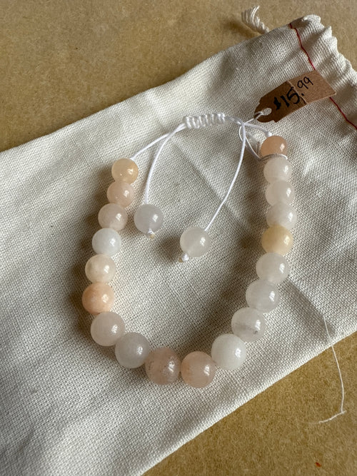 Agate - Peach & White
