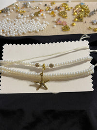 Waist Beads - Pearlesque beads starfish style #9