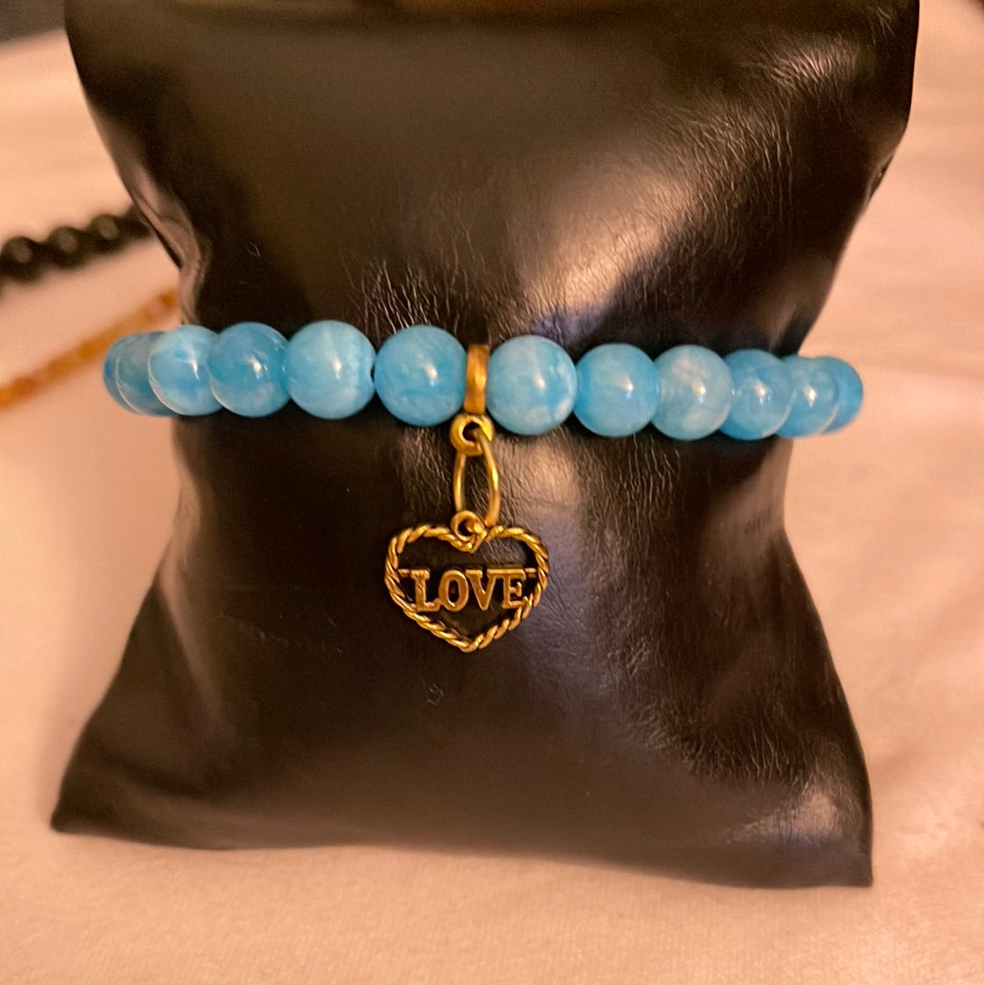 Jade (Lt Blue) w/ charm bracelet
