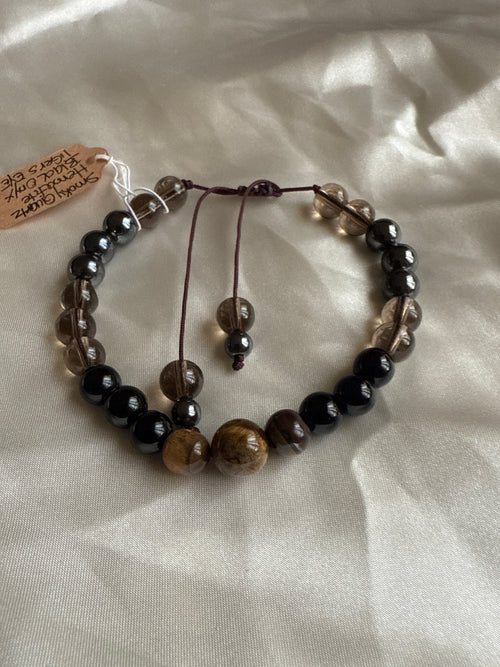 tigers eye bracelet on a satin background