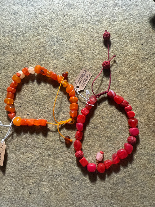 Carnelian Natural crystal Gemstone bracelet