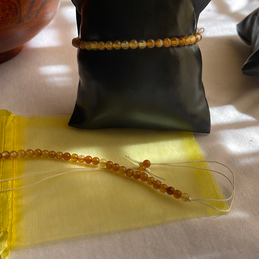 Agate (Yellow) Healing bracelet (4mm) #7