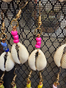 Cowry Shell earrings w/beads