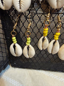 Cowry Shell earrings w/beads