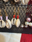 Cowry Shell earrings w/beads