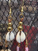 Cowry Shell earrings w/beads
