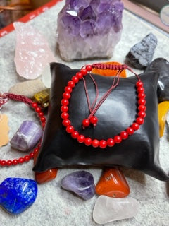 Coral Bamboo crystal bracelet (4mm)