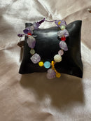 Amethyst chips crystal bracelet