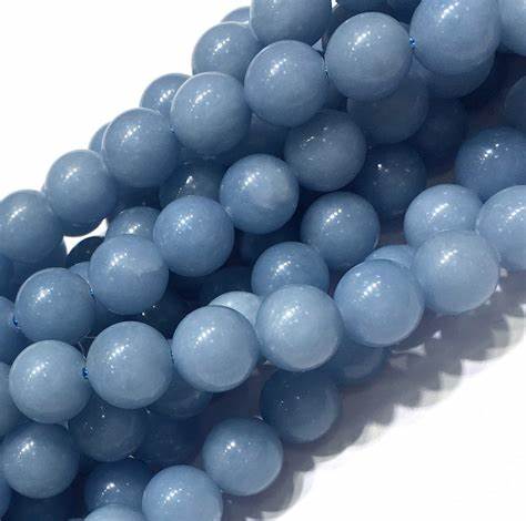 Angelite Natural Pastel Meditation Healing Gemstone bracelet 8mm