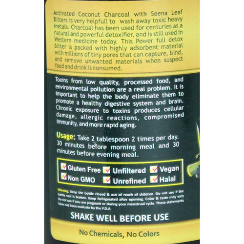 Coconut & Activated Charcoal w/Senna Leaf Living Bitters