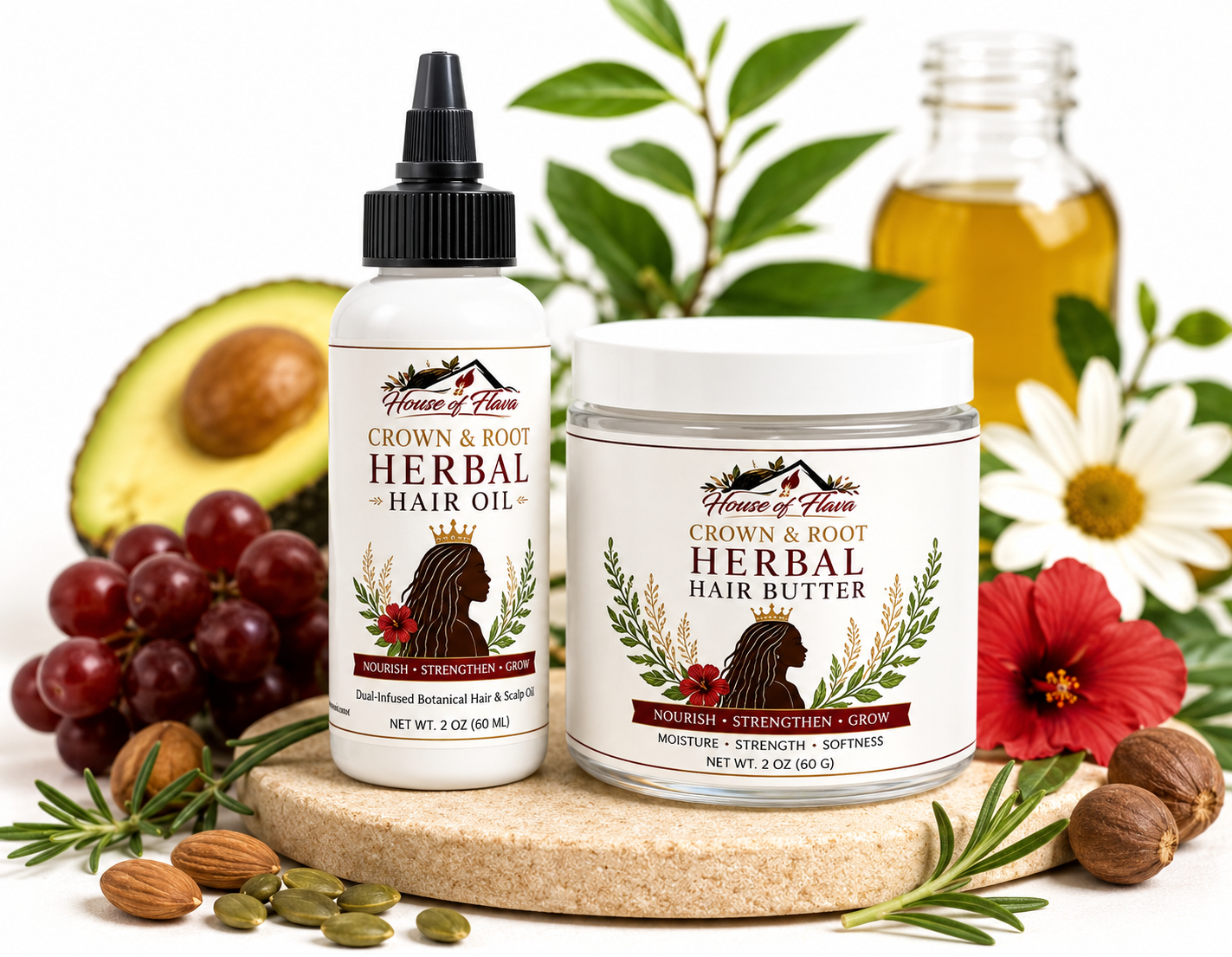 Crown & Root Herbal Hair & Scalp Oil (Dual Infused)