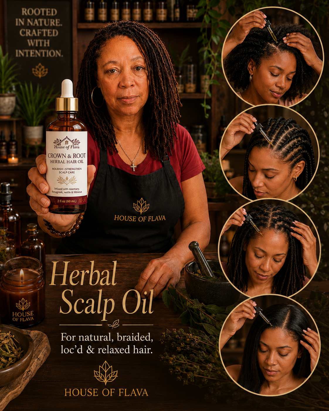Crown & Root Herbal Hair & Scalp Oil (Dual Infused)