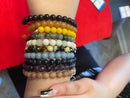 Black & Orange Agate Healing Meditation Healing Spiritual bracelet