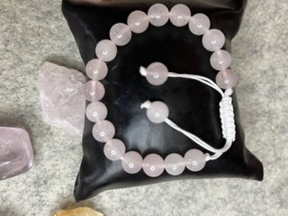 Rose Quartz (faceted) Meditation Healing Protection Spiritual bracelet