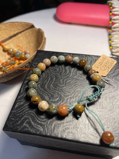 Natural Ocean Jasper Meditation Healing Protection Spiritual bracelet (8mm)