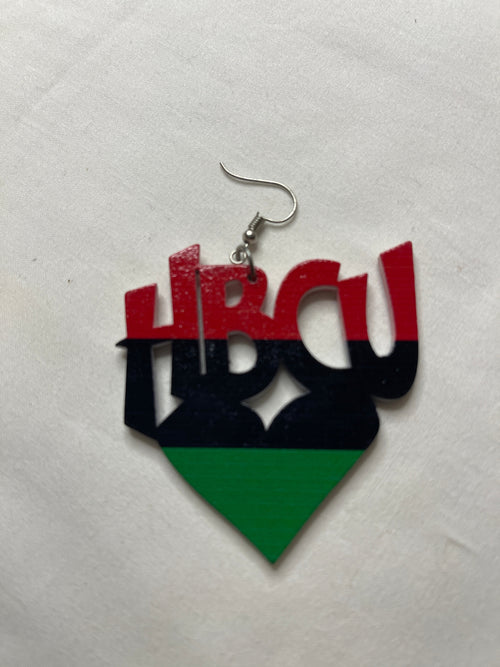 HBCU earrings wood