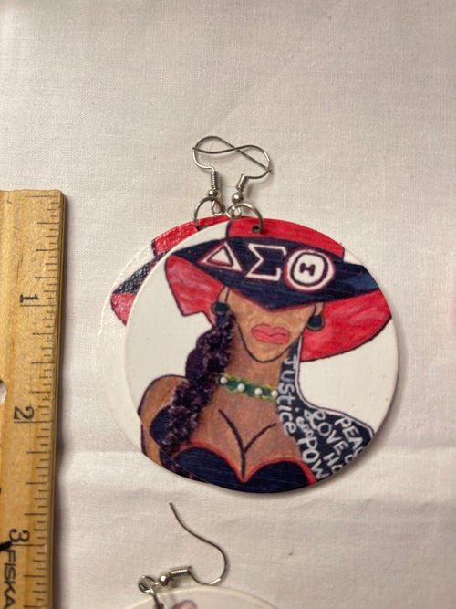 Sorority Earrings (Delta Sigma Theta)