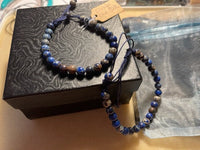 Indigo Blue Imperial Jasper Meditation Healing Protection Spiritual bracelet