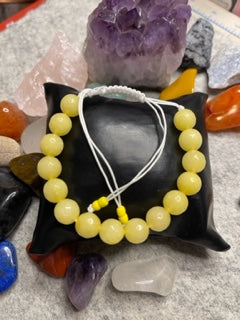 Jade (Yellow Powder) Meditation Healing Protection Spiritual bracelet