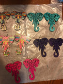 #105 Elephant earrings woodi