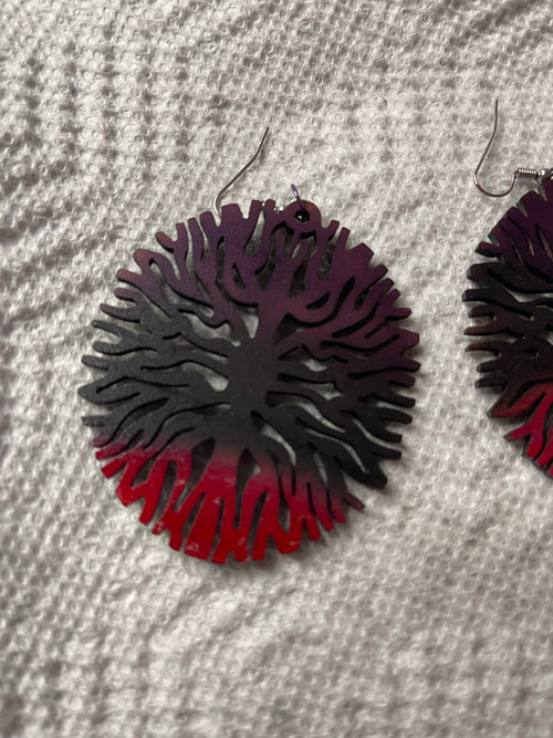 Tree of life earrings- wood