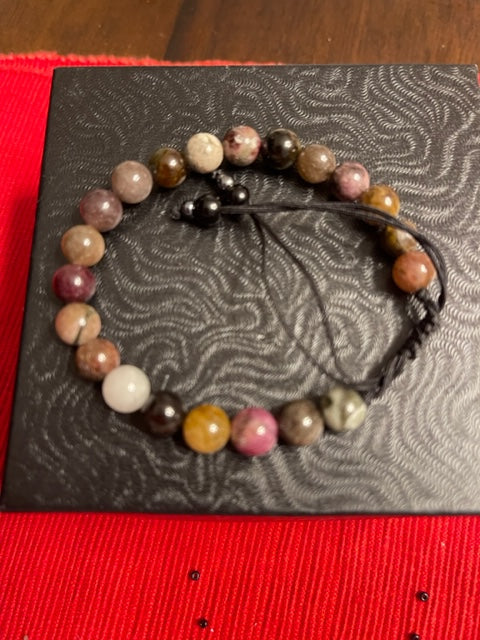 Tourmaline multi crystal bracelet (8mm)