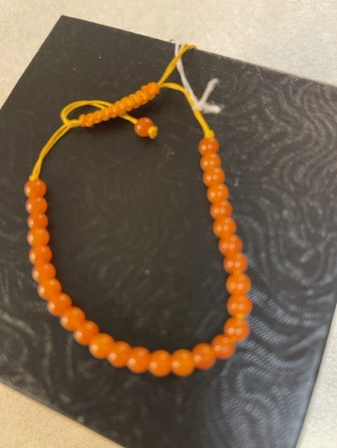 Quartzite (Orange) Healing Meditation Healing Spiritual bracelet (4mm)