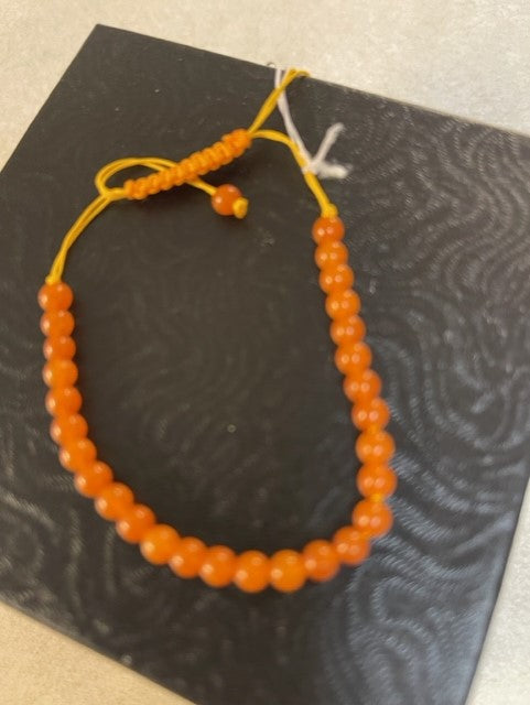 Quartzite (Orange) crystal bracelet (4mm)