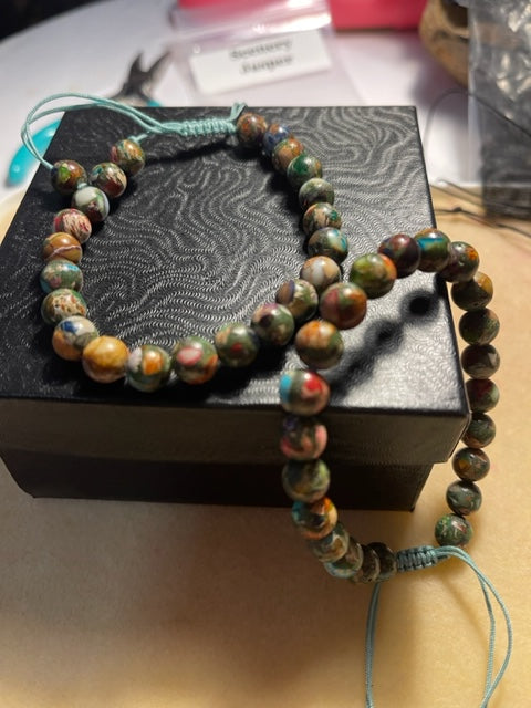 Rainbow Imperial Jasper Meditation Healing Protection Spiritual bracelet (8mm)