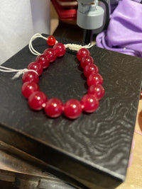 Jade (Ruby Red) Meditation Healing Protection Spiritual bracelet (8mm)